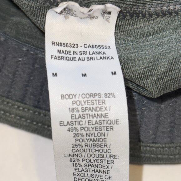 Nike Swoosh Futura Sports Bra Size Medium Gray Racerback Compression Logo Active - Picture 5 of 10